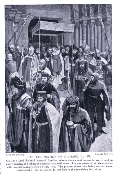 Coronation of Richard II AD1377 by Amedee Forestier